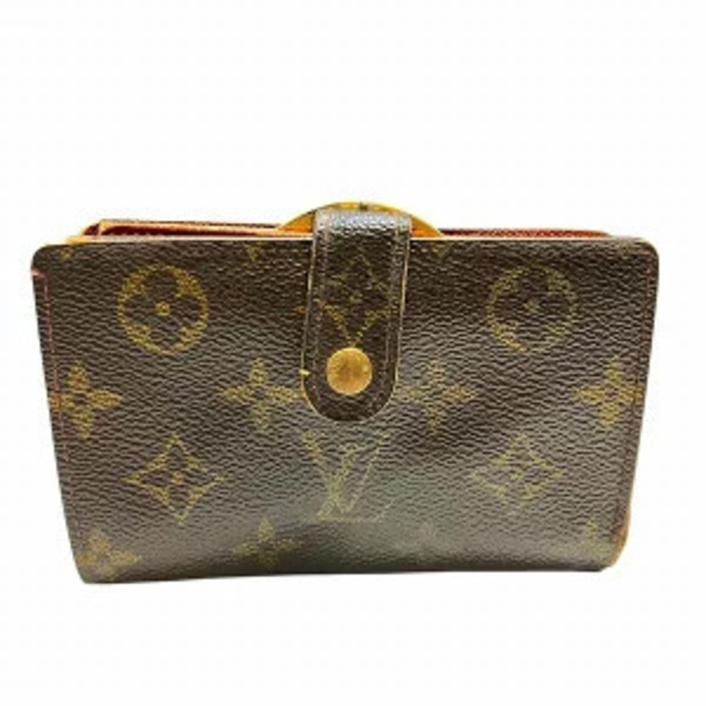 Louis Vuitton Monogram Porte Monnaie Viennois Bi fold Wallet Clasp Closure